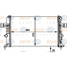 8MK 376 718-334 HELLA Радиатор, охлаждение двигателя