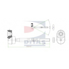 A2-5408 DITAS Осевой шарнир, рулевая тяга