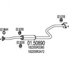 01.50890 MTS Средний глушитель выхлопных газов