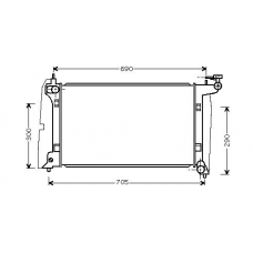 TO2302 AVA Радиатор, охлаждение двигателя