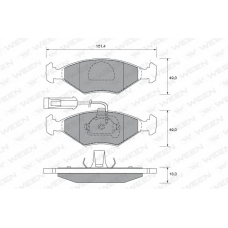 151-1837 WEEN Комплект тормозных колодок, дисковый тормоз