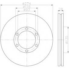 8DD 355 117-691 HELLA Тормозной диск