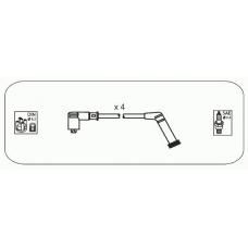 JP377 JANMOR Комплект проводов зажигания
