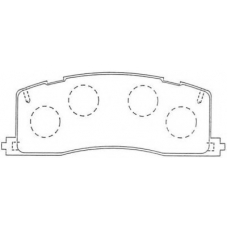 ASN-259 AISIN Комплект тормозных колодок, дисковый тормоз