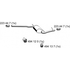 244046 ERNST Средний глушитель выхлопных газов