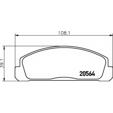 8DB 355 007-211 HELLA Комплект тормозных колодок, дисковый тормоз