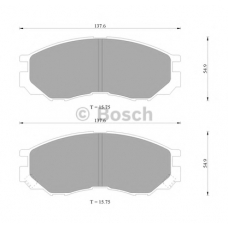 0 986 505 753 BOSCH Комплект тормозных колодок, дисковый тормоз