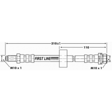 FBH6735 FIRST LINE Тормозной шланг