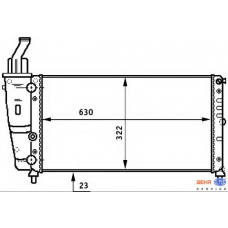 8MK 376 718-081 HELLA Радиатор, охлаждение двигателя