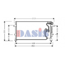 102080N AKS DASIS Конденсатор, кондиционер