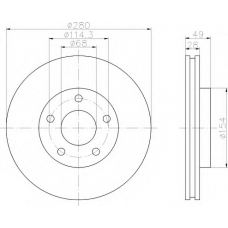 8DD 355 108-001 HELLA Тормозной диск