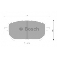 0 986 AB2 389 BOSCH Комплект тормозных колодок, дисковый тормоз