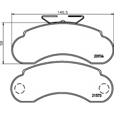 8DB 355 019-101 HELLA PAGID Комплект тормозных колодок, дисковый тормоз