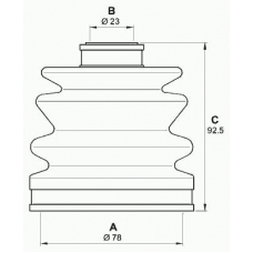 SJK7168.00 OPEN PARTS Комплект пылника, приводной вал