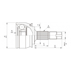 CVJ5682.10 OPEN PARTS Шарнирный комплект, приводной вал