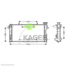 31-3516 KAGER Радиатор, охлаждение двигателя