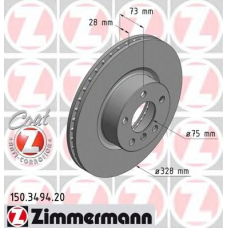 150.3494.20 ZIMMERMANN Тормозной диск