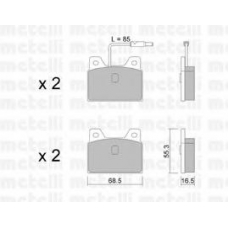 22-0084-0 METELLI Комплект тормозных колодок, дисковый тормоз