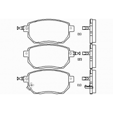 P 56 051 BREMBO Комплект тормозных колодок, дисковый тормоз