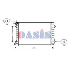 482007N AKS DASIS Радиатор, охлаждение двигателя