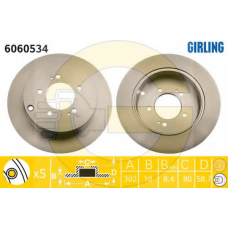 6060534 GIRLING Тормозной диск