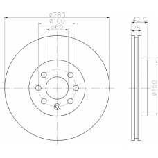 MDC1673 MINTEX Тормозной диск