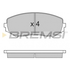 BP3244 BREMSI Комплект тормозных колодок, дисковый тормоз