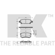 223027 NK Комплект тормозных колодок, дисковый тормоз