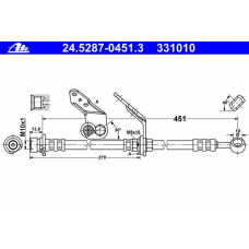 24.5287-0451.3 ATE Тормозной шланг