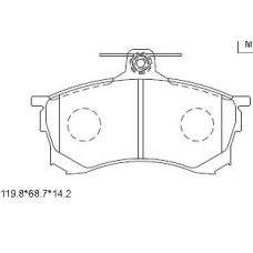 KD4706 ASIMCO Комплект тормозных колодок, дисковый тормоз