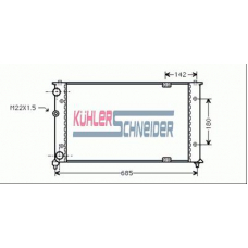 1300151 KUHLER SCHNEIDER Радиатор, охлаждение двигател