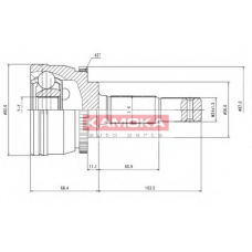 6848 KAMOKA Шарнирный комплект, приводной вал