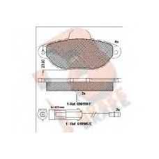 RB0953 R BRAKE Комплект тормозных колодок, дисковый тормоз