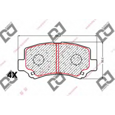 BP1855 DJ PARTS Комплект тормозных колодок, дисковый тормоз