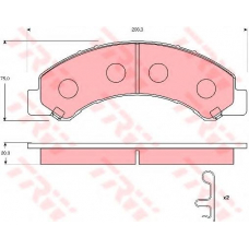 GDB7233 TRW Комплект тормозных колодок, дисковый тормоз