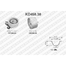 KD458.38 SNR Комплект ремня грм