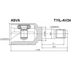 TYIL-AV24 ASVA Шарнирный комплект, приводной вал