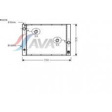 BW2236 AVA Радиатор, охлаждение двигателя
