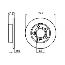 0 986 478 888 BOSCH Тормозной диск