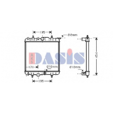 060027N AKS DASIS Радиатор, охлаждение двигателя