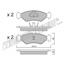 075.0 TRUSTING Комплект тормозных колодок, дисковый тормоз
