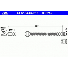 24.5134-0457.3 ATE Тормозной шланг