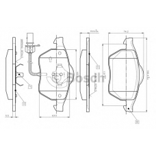 0 986 TB2 018 BOSCH Комплект тормозных колодок, дисковый тормоз