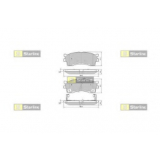 BD S401 STARLINE Комплект тормозных колодок, дисковый тормоз