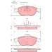 GDB1444 TRW Комплект тормозных колодок, дисковый тормоз