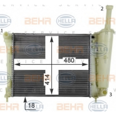 8MK 376 790-051 HELLA Радиатор, охлаждение двигателя