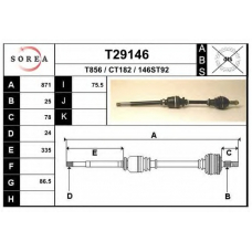 T29146 EAI Приводной вал