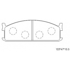 KD4673 ASIMCO Комплект тормозных колодок, дисковый тормоз