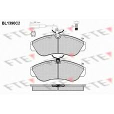 BL1390C2 FTE Комплект тормозных колодок, дисковый тормоз