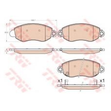 GDB2006 TRW Комплект тормозных колодок, дисковый тормоз